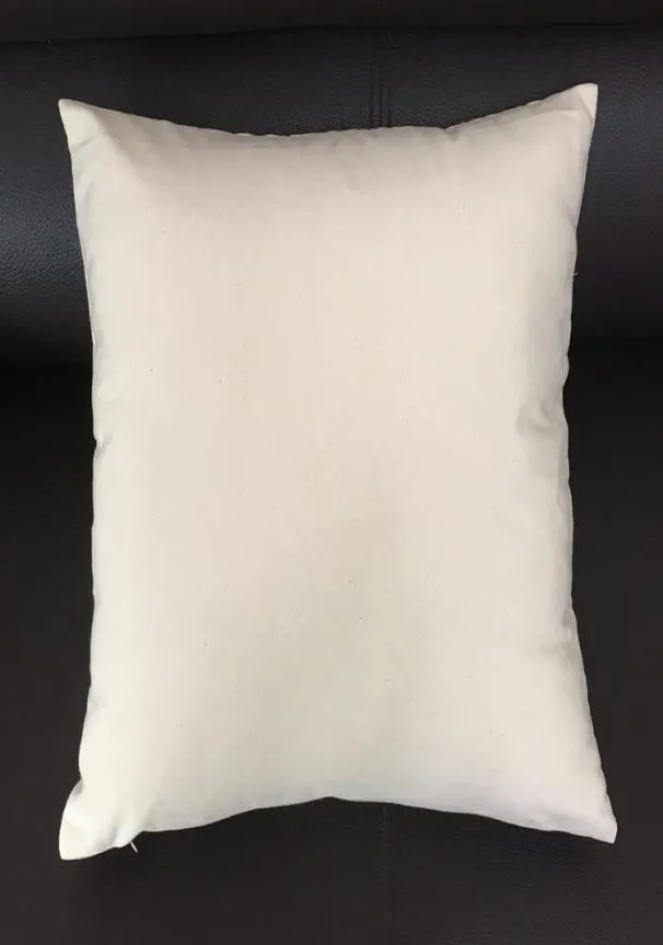 Housse de coussin en toile vierge 16x16 pouces, taie d'oreiller en toile naturelle, taie d'oreiller en coton blanc, housse de coussin noire pour impression à la main 9294667