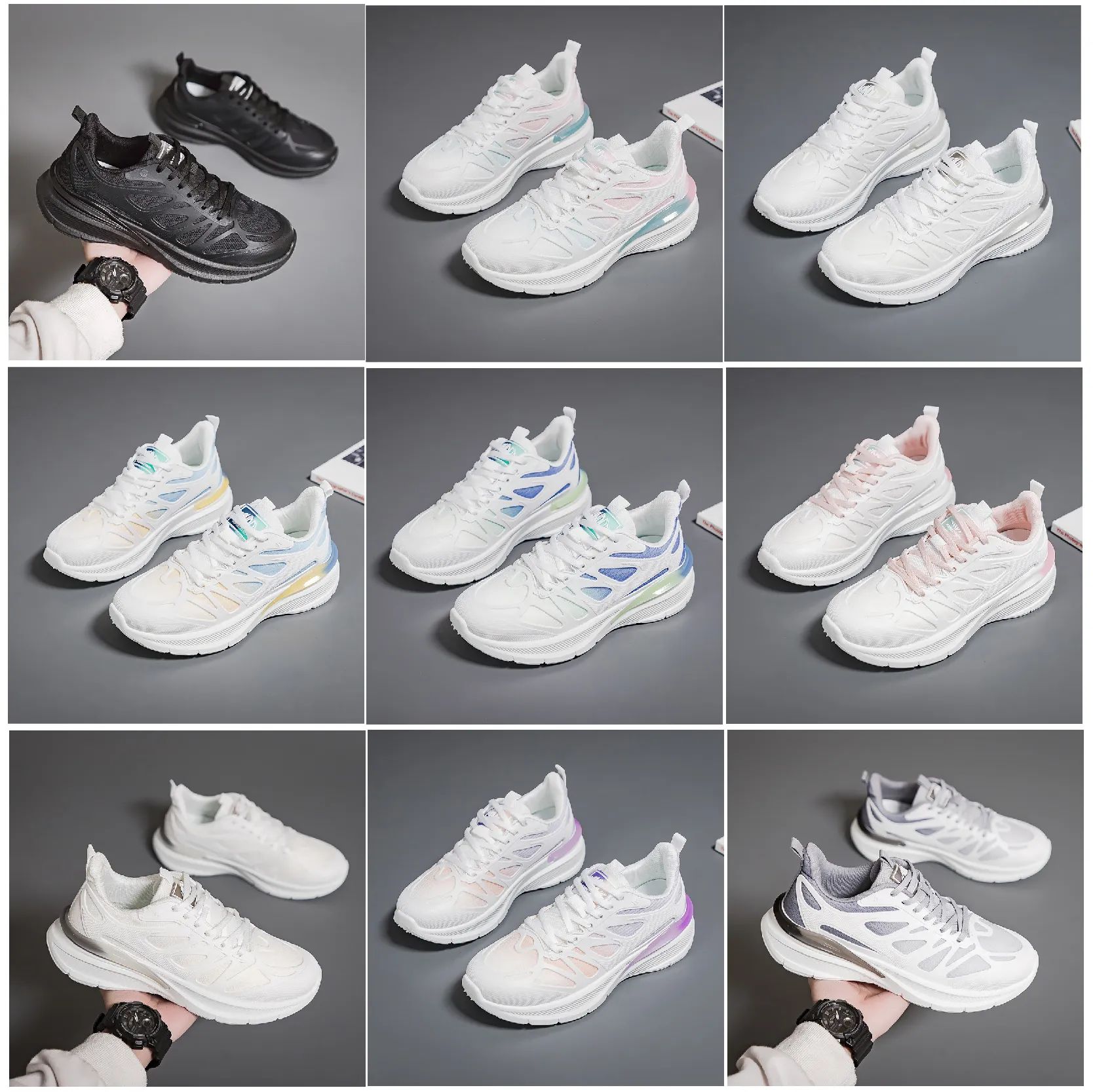 Zomer Product Designer Hardlopen Nieuw 2024 voor Heren Dames Mode Sneakers Wit Zwart Roze Mesh-0142 Surface Dames Outdoor Sport Trainers Sneaker 83 s
