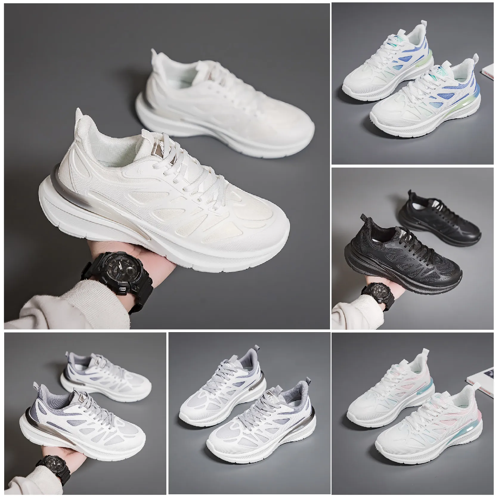 Hardlopen 2024 Designer Nieuw product Zomer voor heren Dames Mode Sneakers Wit Zwart Roze Mesh-01580 Surface Dames Outdoor Sport Trainers GAI Sneaker Schoenen S s