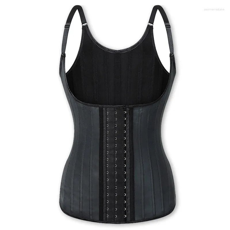 Intimo modellante da donna Lattice liscio Corpo Dimagrante Shapewear Gilet Vita Trainer Sudore Sport Guaina per la pancia Cinghie modellanti Acciaio Disossato Postura Shaper