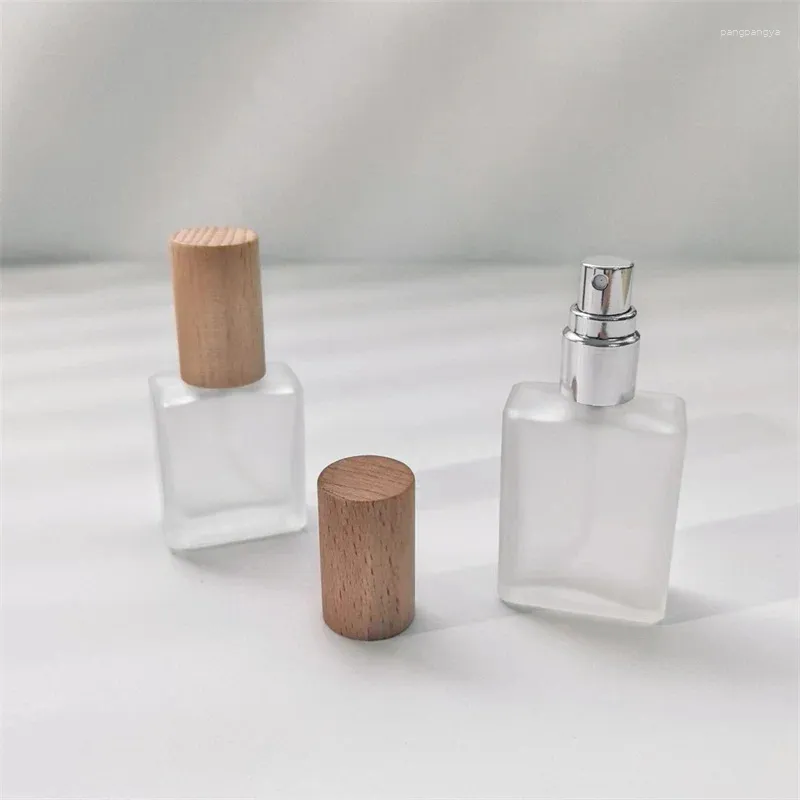 Garrafas de armazenamento 10ml parafuso superior de vidro jateado frasco de perfume spray líquido dispensador vazio maquiagem névoa fina