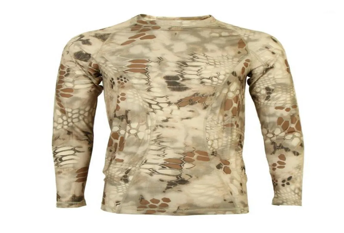 Männer Camouflage Langarm QuickDry Shirt Constrictor Pattern11951620