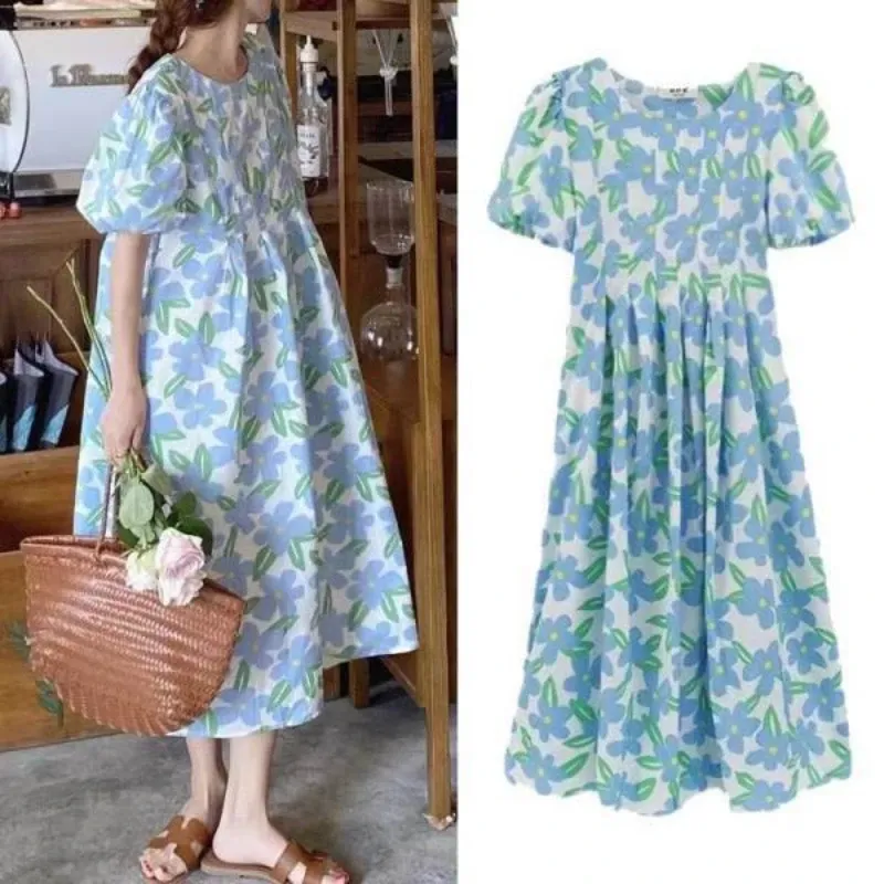 Dresses Maternity Dresses Summer Clothes for Pregnant Women Fashion Printed Doll Skirt Loose Dress Pregnancy Vestidos Robe Femme