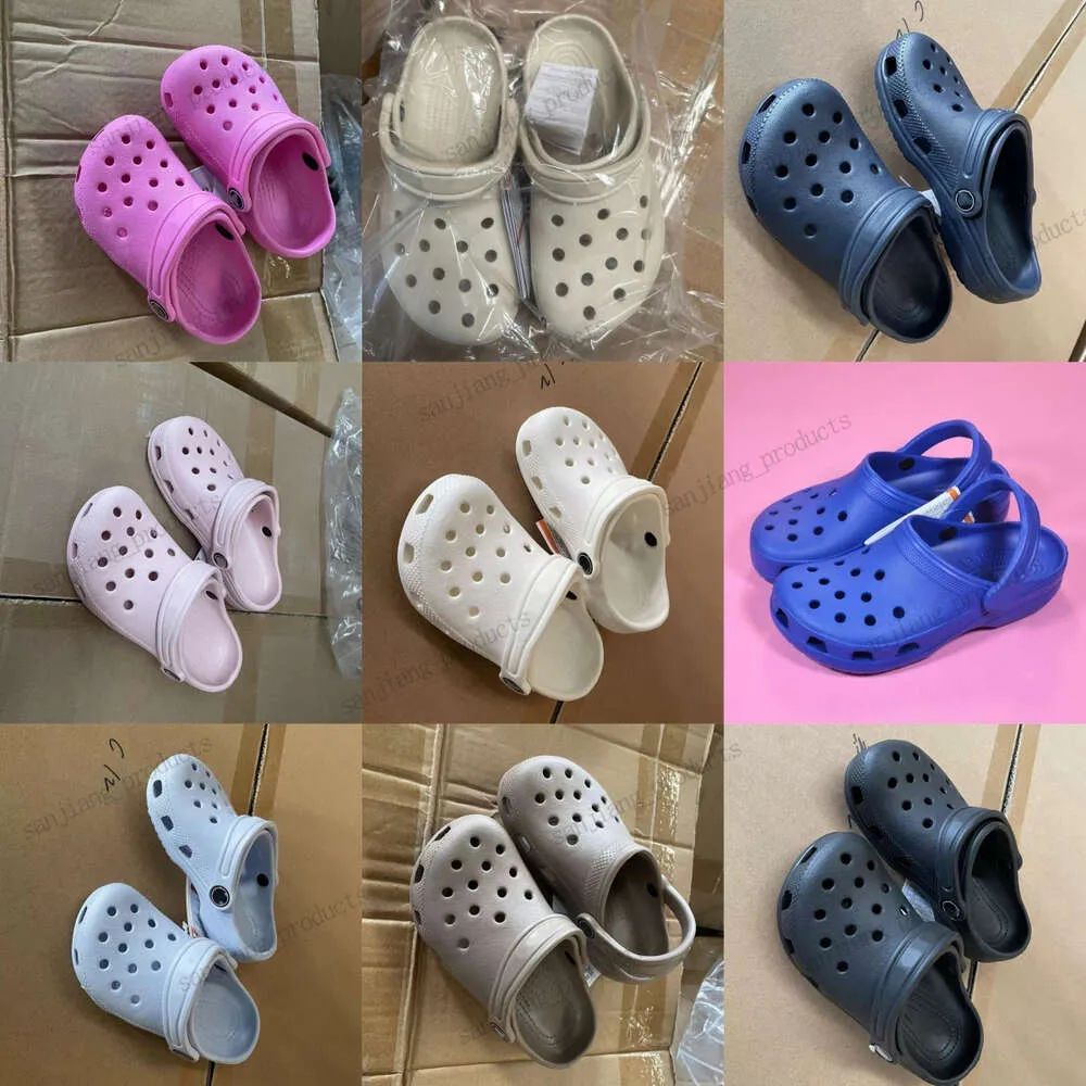 Kinder-Sandalen, Designer-Kreuzbindung, klassische Clog-Sandale, Slides, Hausschuhe, Jungen, Mädchen, Kinder, Plateau-Rutsche, Loch-Clogs, Luxus-Sneaker, Kleinkinder, Slip-on-Slider