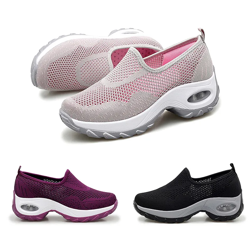 Кроссовки для мужчин и женщин черного, синего и розового цвета, дышащие удобные спортивные кроссовки GAI 024