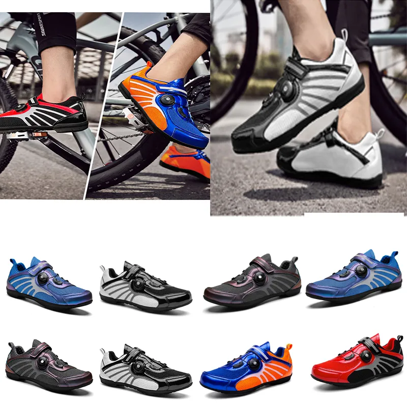 Designer Cycling Shoes Men Sports Dirt Road Bike Shoes Flat Speed ​​Cycling Sneakers Flats Mountain Bicycle Footwear Ru Gai