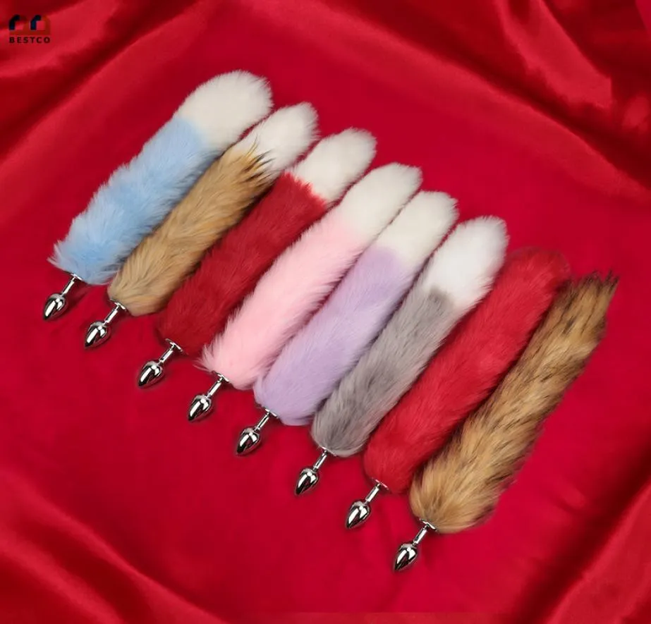 CO 18 Seksspeeltjes Meisje Fox Tail Pluche Anale Plug Erotisch Fetish Rollenspel Volwassen Goederen Butt Dilatatie Vrouwen Mannen Anus BDSM Fun Shop3253508