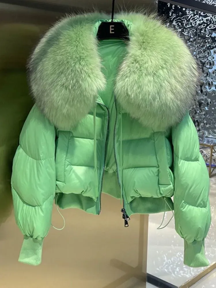 Pelz Echtpelz Kragen Unten Mäntel Neue Heiße Verkäufe Super Große Echt Waschbären Pelz Kragen Jacke Frauen Mode Warme Verdicken winter Outer