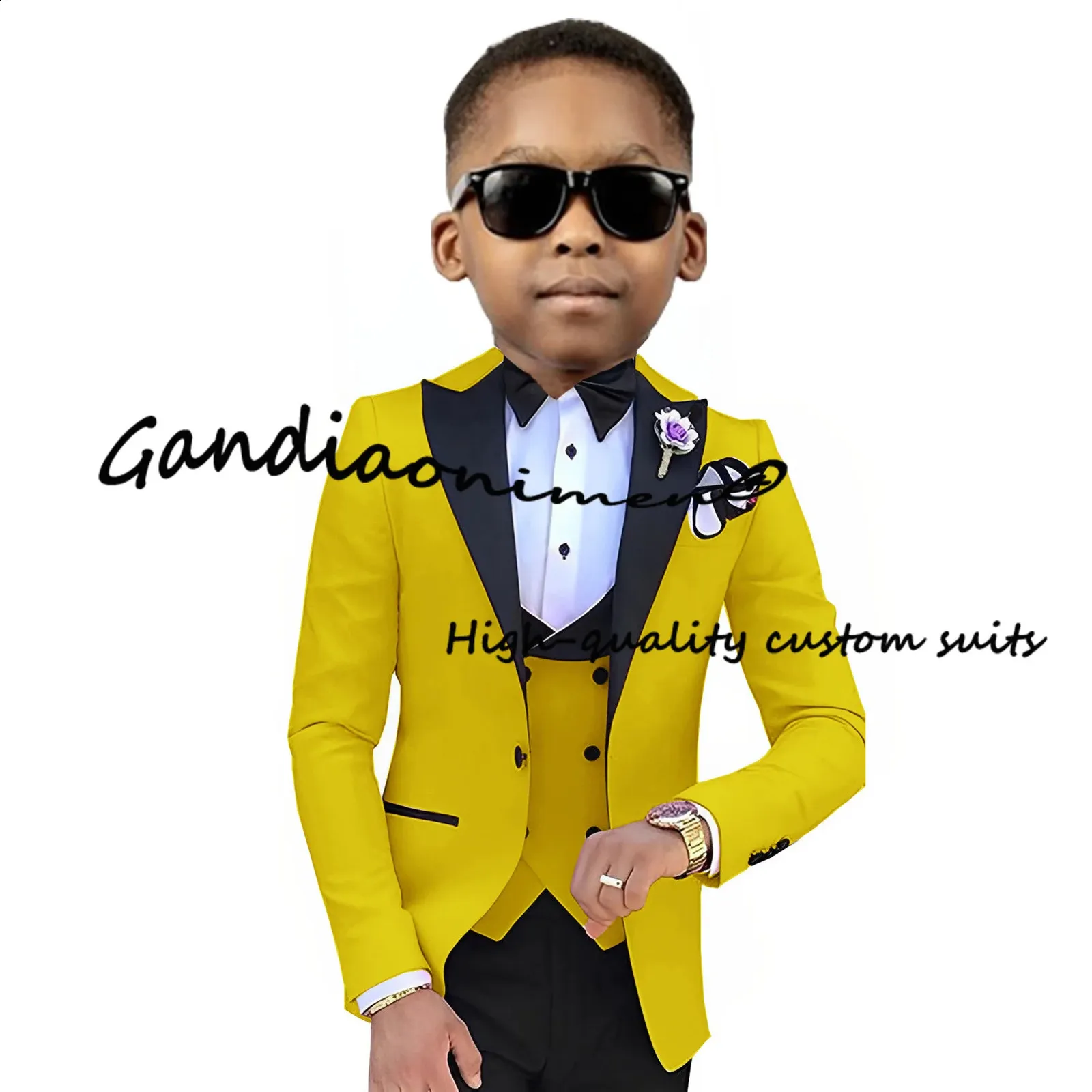 SWOTGdoby Boys Slim Fit Suits 4 Pieces Blazer Vest Pants Bowtie Jacket SWOTGdoby Boys Slim Fit Suits 4 Pieces Blazer Vest Pants Bowtie Jacket