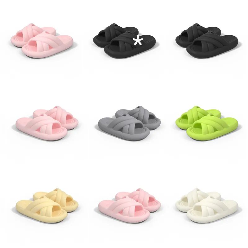 Zomer slippers Verzending Product Gratis nieuwe ontwerper voor vrouwen groen wit zwart roze grijze slipper sandalen mode-047 dames platte dia's gai outdoor schoenen 83 s 64207 s