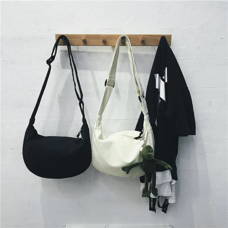 Waist Bags Factory Canvas Bag Simple Crossbody Dumpling Korean Style Single Shoulder Female Student Men And