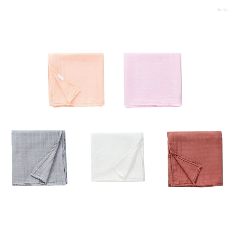 Couvertures B2EB Muslin Baby Couverture Soft Cotton Swaddle Wraps pour tout-petits nés 43x43 pouces Bath