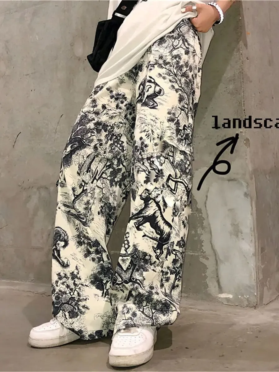 Pantaloni pantaloni gotici fantastici donne joggers casual joggers in alto in vita alta pantaloni hip hop pantaloni punk coreani pantaloni divertenti capri streetwear femme