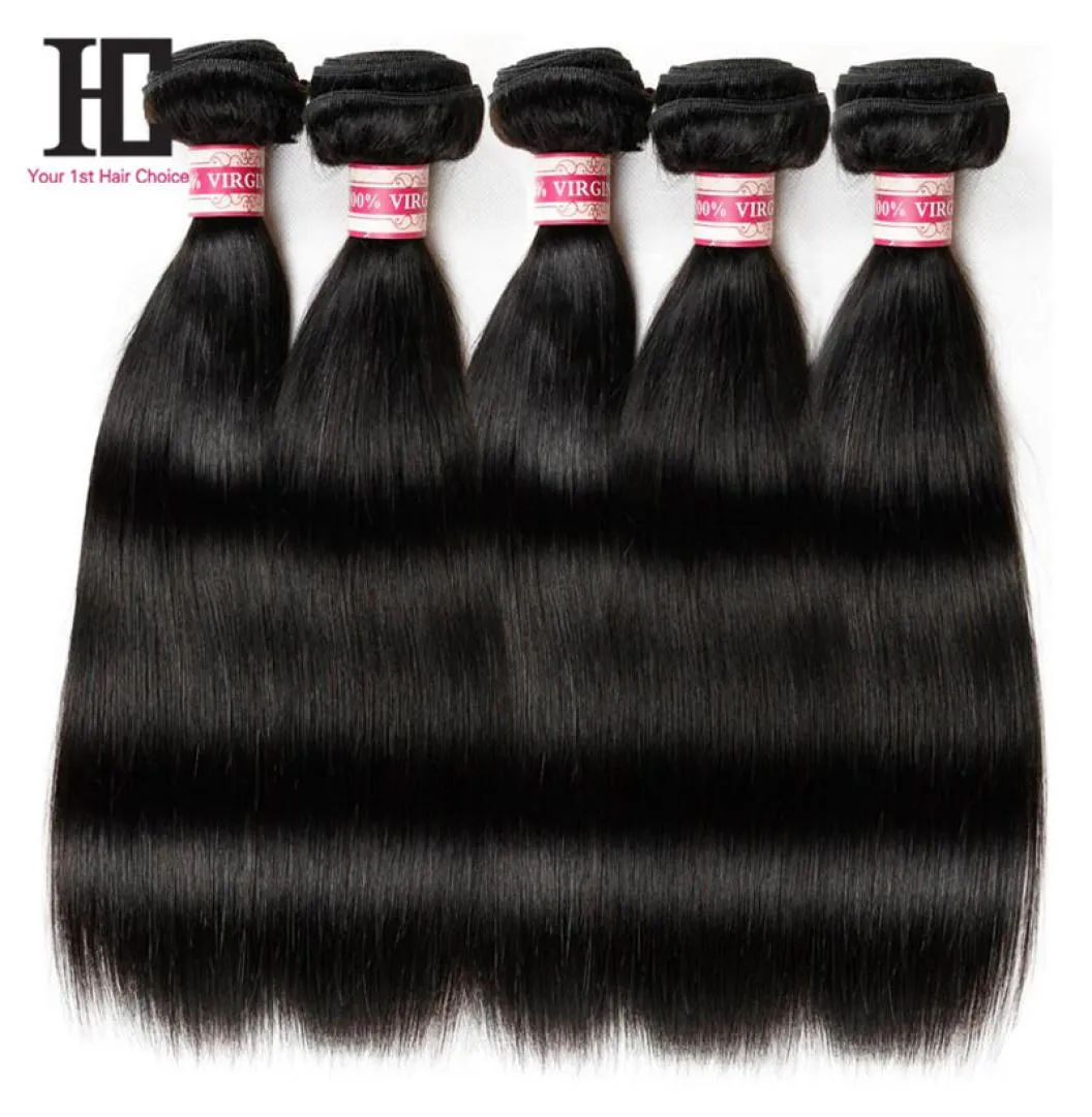 Top Brazilian Virgin Hair Straight 5 Bundles Brazilian Straight Human Hair Mink Brazilian Hair Weave HC Hair Products5728852