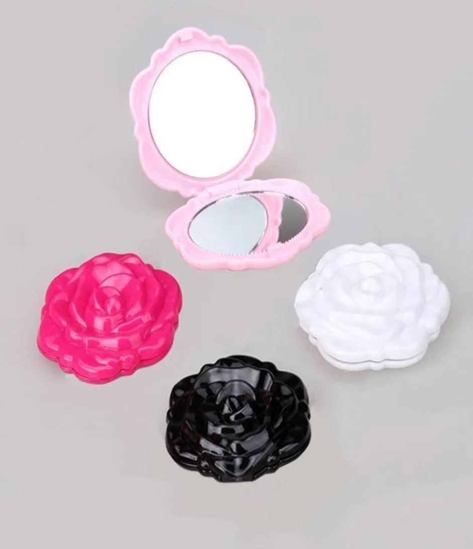 NEUER kompakter Kosmetikspiegel mit 3D-Rose, süßer Mädchen-Make-up-Spiegel MD51, 12 Stück, 2415696