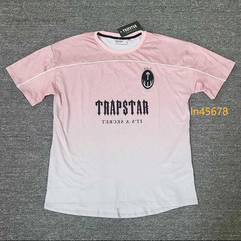 Trapstar London Herren Streetwear T-Shirt Free Hip Hop Pink Kurzarm Übergroßes Jersey 2024