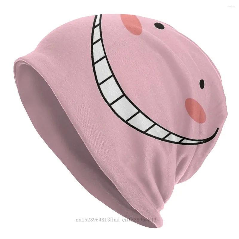 Berets Hat Pink Koro Sensei Spring Beanie Caps For Men Women Assassination Classroom Octopus Teacher Skullies Beanies Soft Bonnet Hats