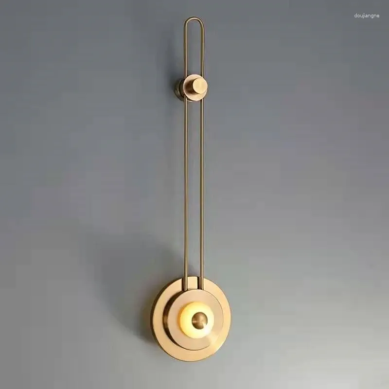 Lampada da parete Moderna Luce di lusso Giada Semplice Palo lungo Personalità Sconce Soggiorno creativo Sfondo Comodino