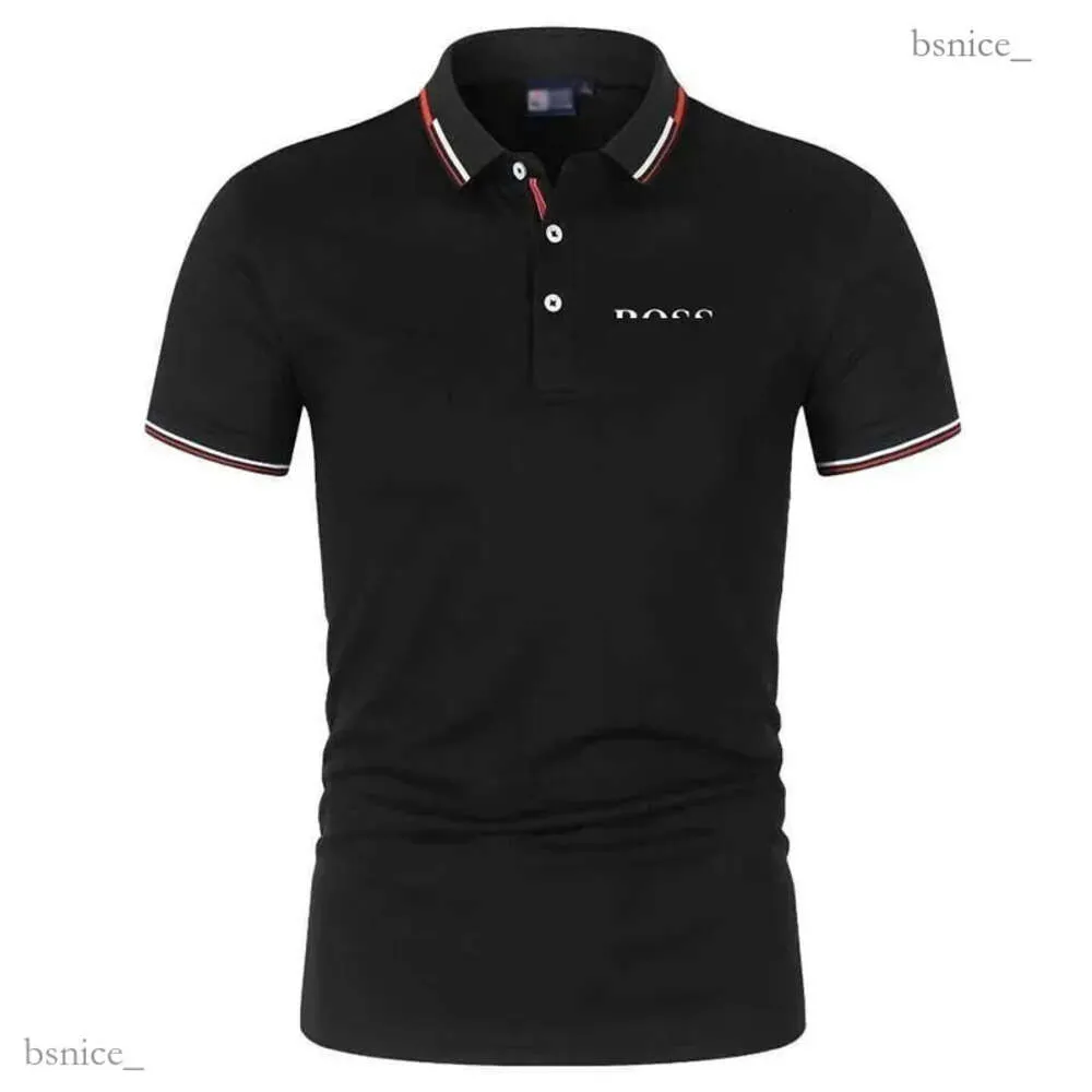 Designer Hommes Polo Chemise De Luxe HUGO LOGO Lettre Casual Manches Courtes Boss Polo Hommes Mode Lâche Revers Demi Manches Boss Vêtements Pour Hommes T-shirt De Haute Qualité T-shirt 365