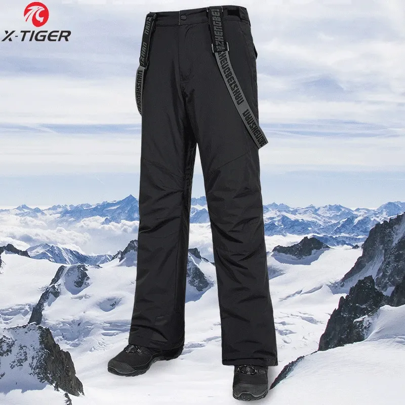 Broek xtiger skigebroeken mannen houden warme sneeuwbroeken winter slabbetje broek winddicht waterdichte outdoor winter sport ski snowboard broek