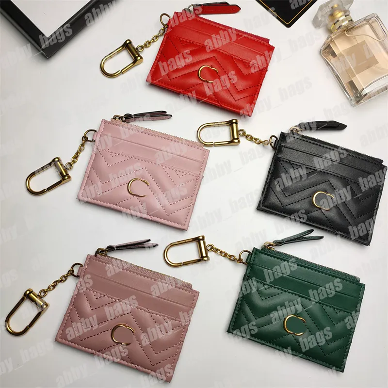 Frauen Kartenhalter Leder Brieftaschen Karteninhaber Kette Geldbörsen Designer Geldbörse Weiblichen Portemonnaie Mini Kartenetui Mode Marmont Geldbeutel