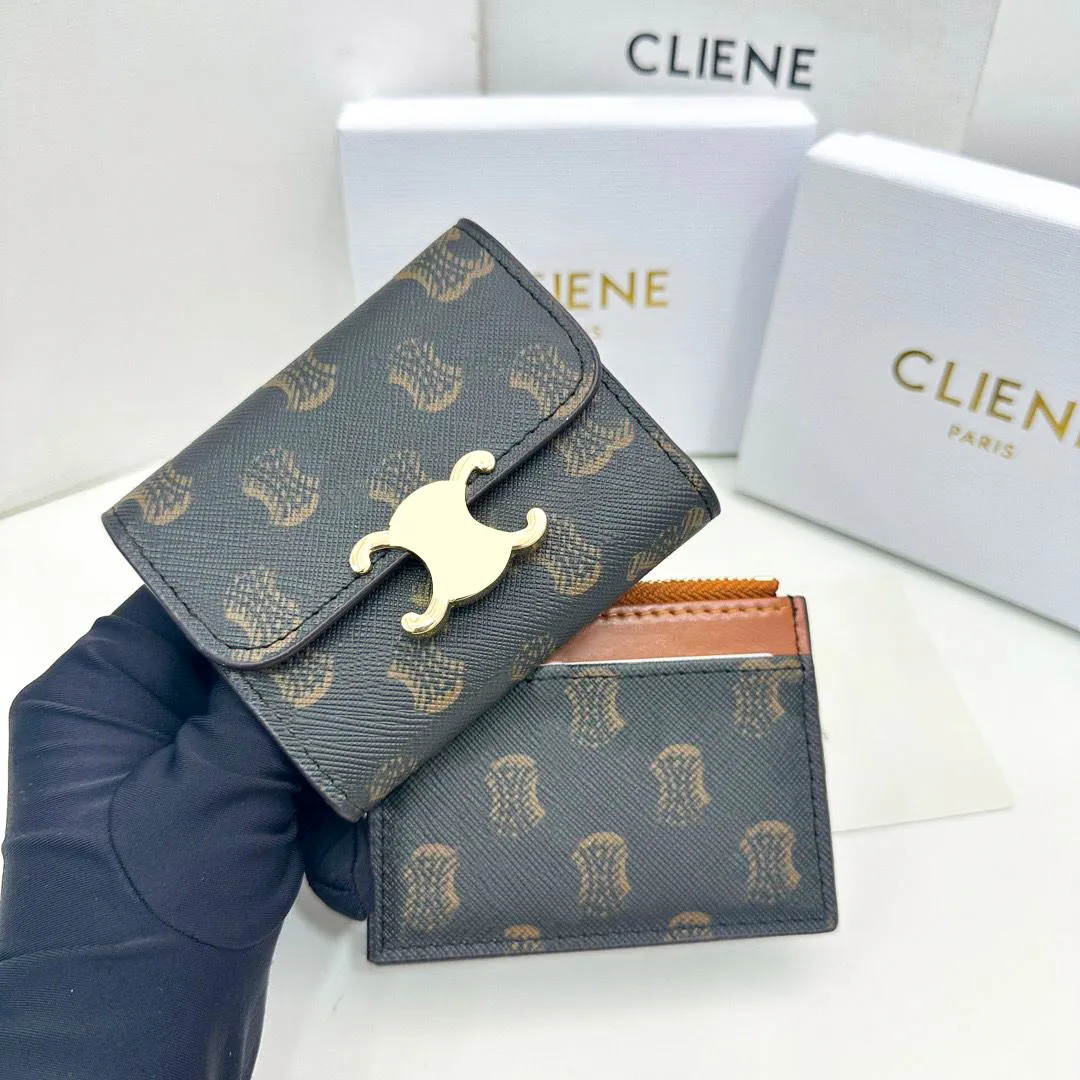 2024 Chaîne Bracelet Titulaire de la carte Portefeuille de designer Zippy Purse Femmes ID Passeport Titulaire Ava Luxurys Hommes Portefeuilles Pliant Titulaire de la carte en cuir Porte-monnaie Porte-clés Clé p