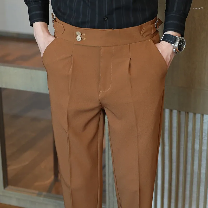 Garnitury męskie 2024 Business Business Casual Mens Office Formal Pants Spodnie społeczne Spodnie Menautumn Dress for Men Kostium Pantalon