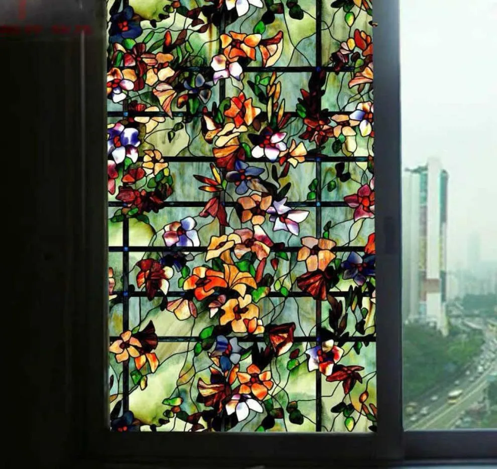 Saturna-Fensterfolie, Glasaufkleber, statisch haftend, gebeizt, Büro, selbstklebende Heimfolie, dekorative Folien 404550607080100 cm T17222122