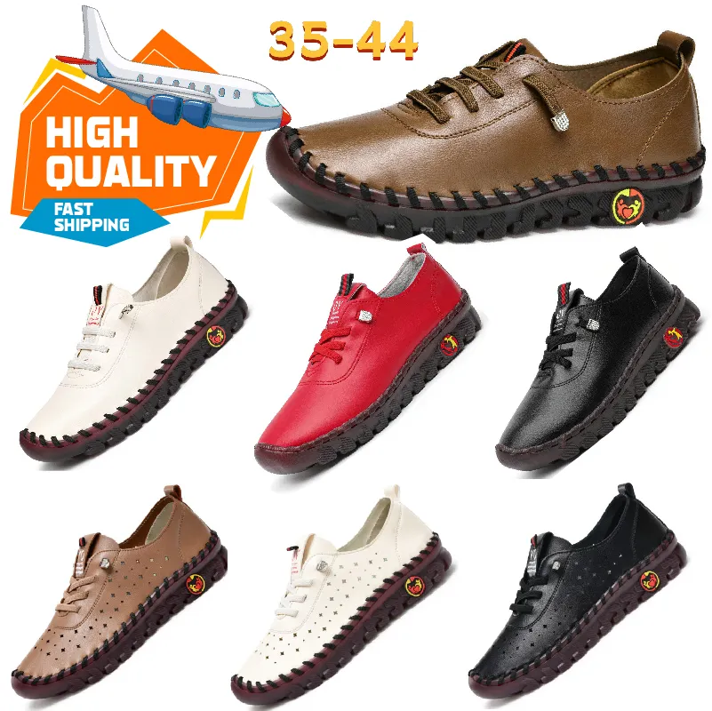 Sportschoenen GAI Designer Casual schoenen Schoenen Dames Heren Enkele schoenen Leer Zachte bodems Platte antislip 35-43 loafer