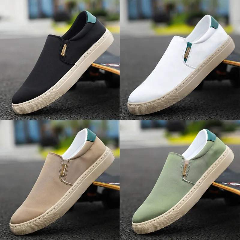 2024 Casual Shoes Solid Color Black White Pale Green Jogging Walking Low Mens Womens Sneaker Classical Trainers Gai