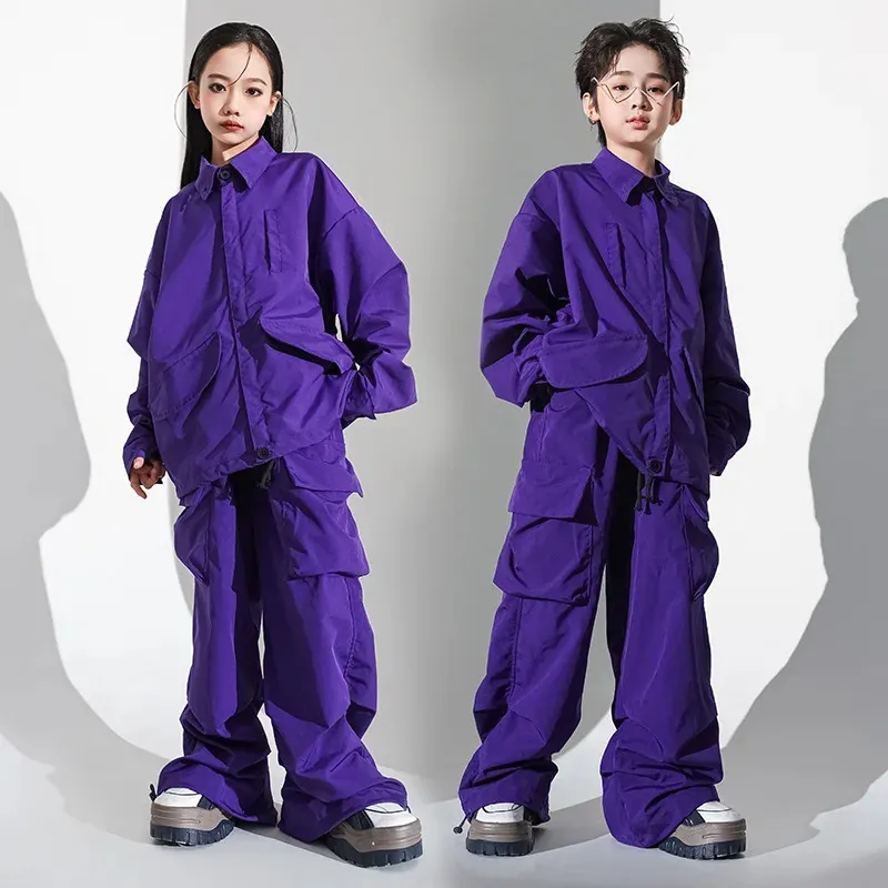 Children Teen Girls Sets Boys Streetwear Hip Hop Fashion Loose Casual Sport Jacket Pant Suits Kids Coat Trousers Tracksuits 240219