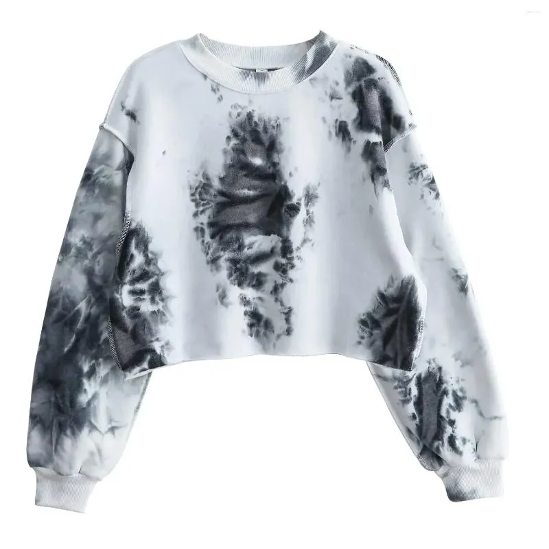 Bluzy damskie zagęszcza polar bluzy bluzy moda farbowanie z kapturem z kapturem z kapturem z kapturem joggera