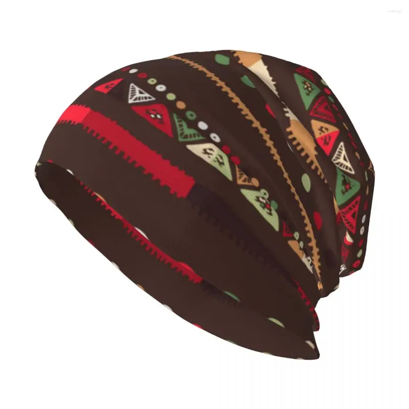Bérets de Noël motif à rayures élégant tricot extensible bonnet bonnet multifonction chapeau de crâne pour hommes femmes