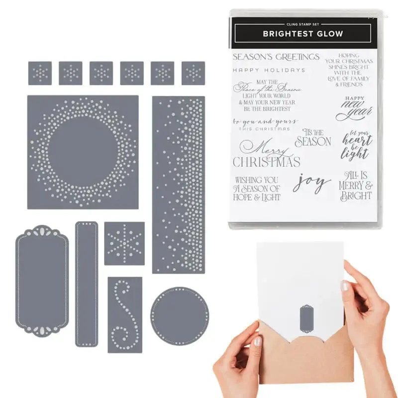 Timbres de décoration de noël pour matériel de Scrapbooking, joints en Silicone, tampon d'encre pour bricolage, fournitures d'artisanat Po, tampon transparent