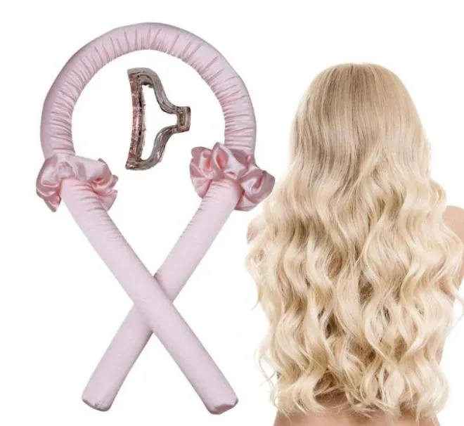 Asta arricciacapelli senza calore Fascia per bigodini pigri Set rulli a onda morbida Non danneggia i capelli delle donne Riccioli Strumenti per lo styling Piastre per capelli9945423