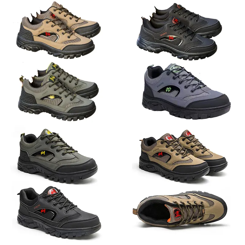 Chaussures d'alpinisme pour hommes nouvelles quatre saisons Protection du travail en plein air grande taille chaussures pour hommes chaussures de sport respirantes chaussures de course chaussures en toile de mode 43