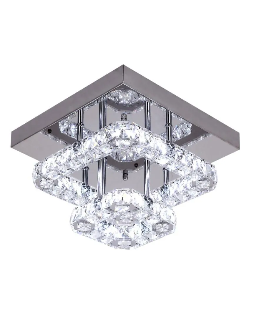 Square K9 Crystal sufit żyrandole korytarza sypialnia wisiorka lekka lampka dekoracyjna lampa oświetlenia żyrandola 8510094