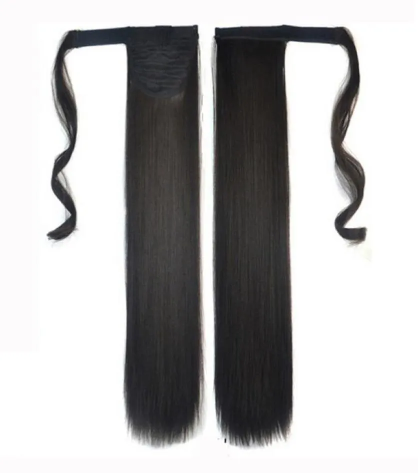 Evermagic cheveux humains queue de cheval enveloppement pince dans les Extensions de cheveux humains droite 1426 pouces brésilien Remy cheveux 100g par paquet3299178