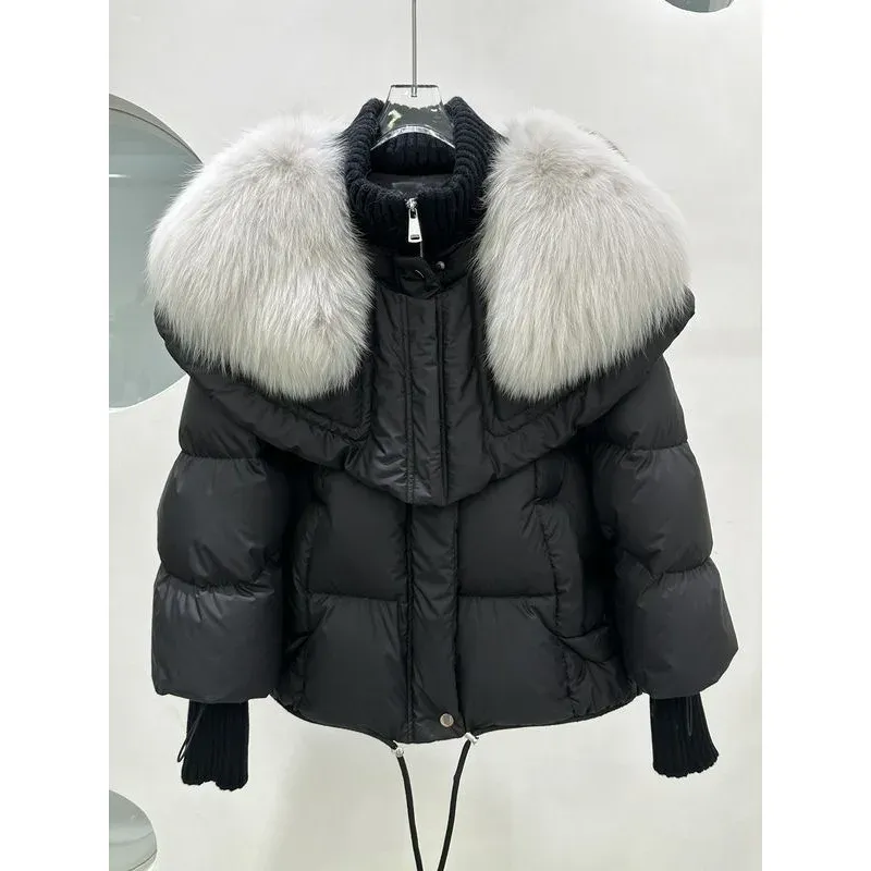 Manteaux 2023 nouvelle mode hiver veste femme court coton manteau imitation renard cheveux manteau fourrure lâche vers le bas coton vêtements pain vêtements d'extérieur