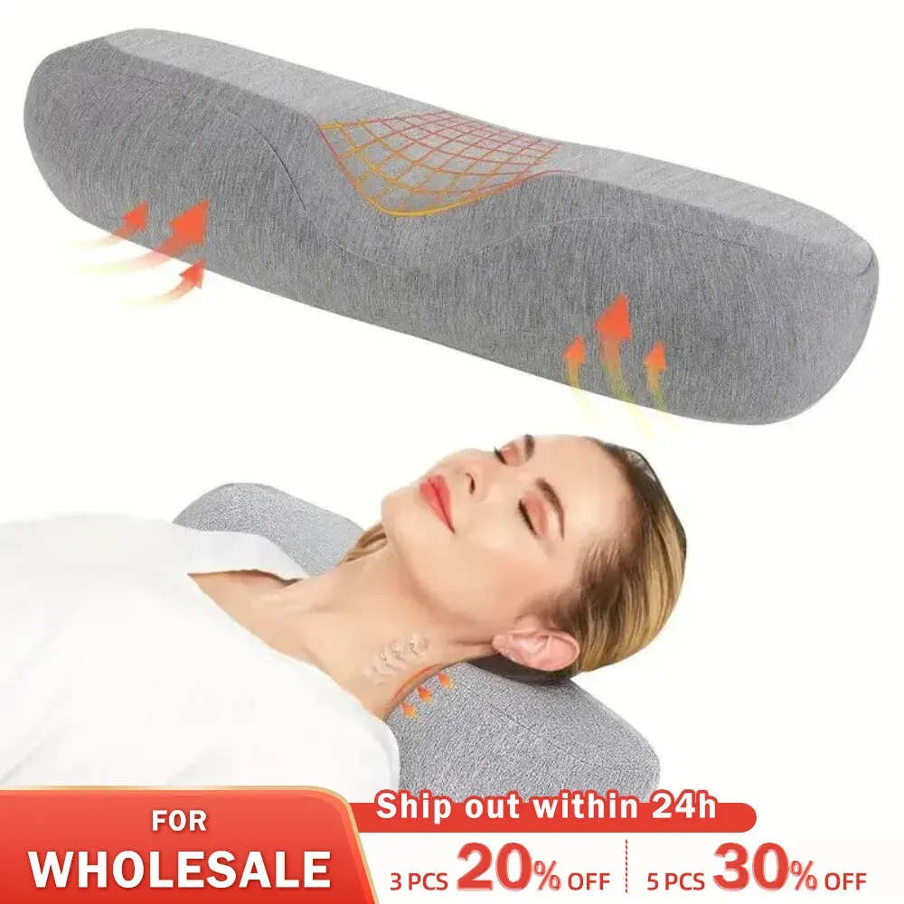 Almofada de espuma de memória almofada cervical ortopédica ergonomia massagem travesseiro de dormir alívio da dor no pescoço almofada de recuperação lenta cama 0305