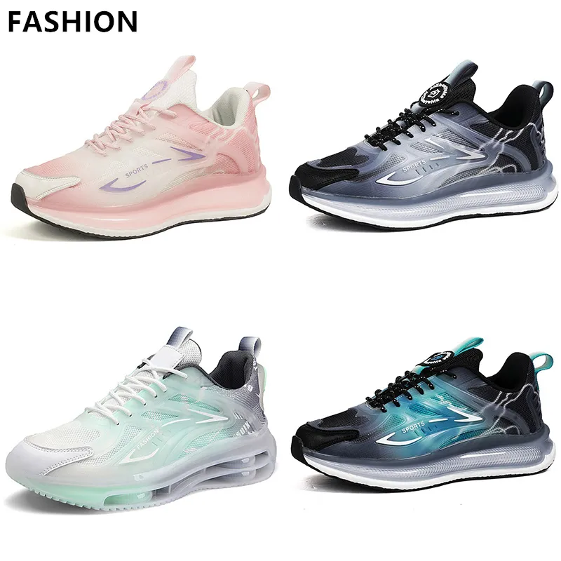 Running Shoes Homens Mulheres Preto Rosa Luz Azul Mens Treinadores Esportes Sapatilhas Tamanho 36-45 GAI Color4