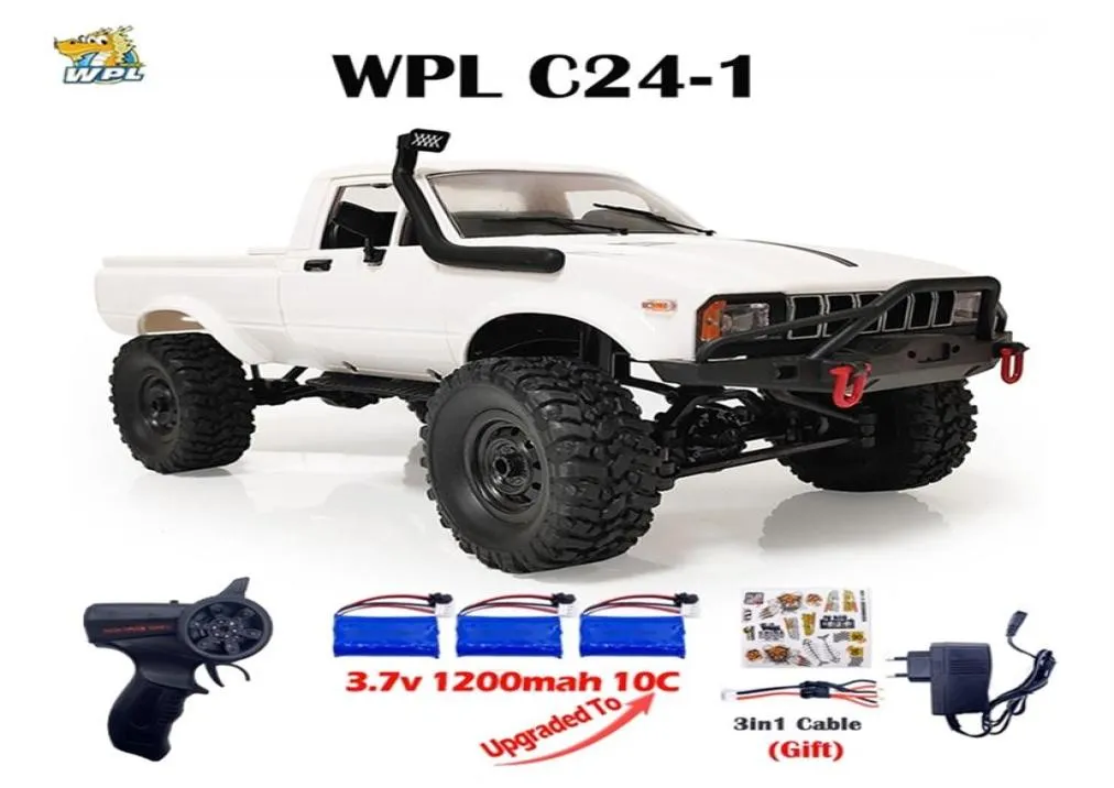 WPL C241 Full Scale RC Auto 116 2 4G 4WD Rock Crawler Elektro Buggy Klettern Lkw LED Licht Onroad 1 16 für Kinder Geschenke Spielzeug 2208520359