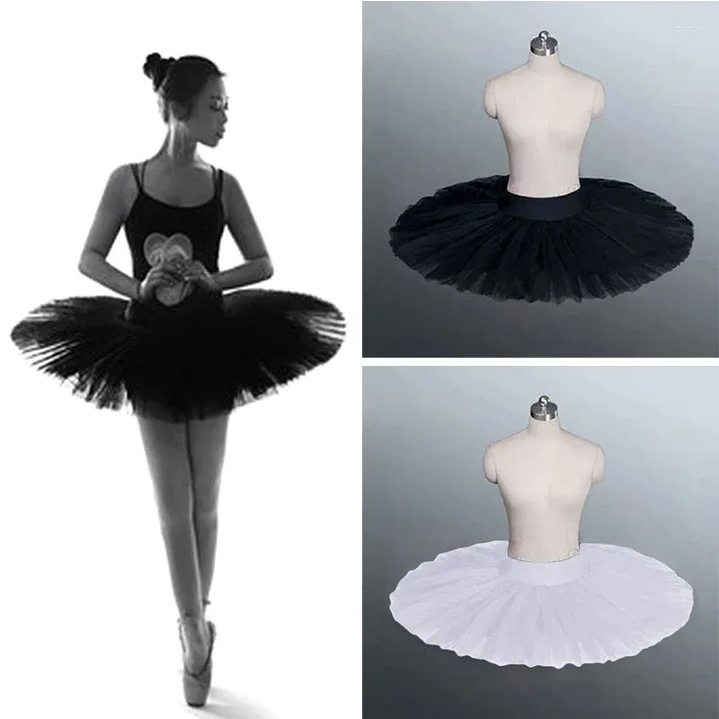 Scene Wear Women Dance Ballet Tutu kjol Girls Practice Pancake Plateau Costume Dancewear Pleated kjolar