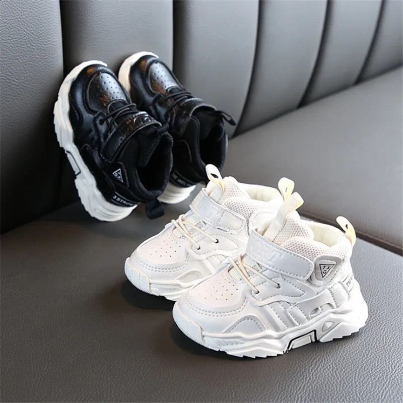 First Walkers AOGT SpringAutumn Baby Girl Boy Toddler Shoes Infant Casual Walkers Shoes Soft Bottom Comfortable Kid Sneakers Black White 230203