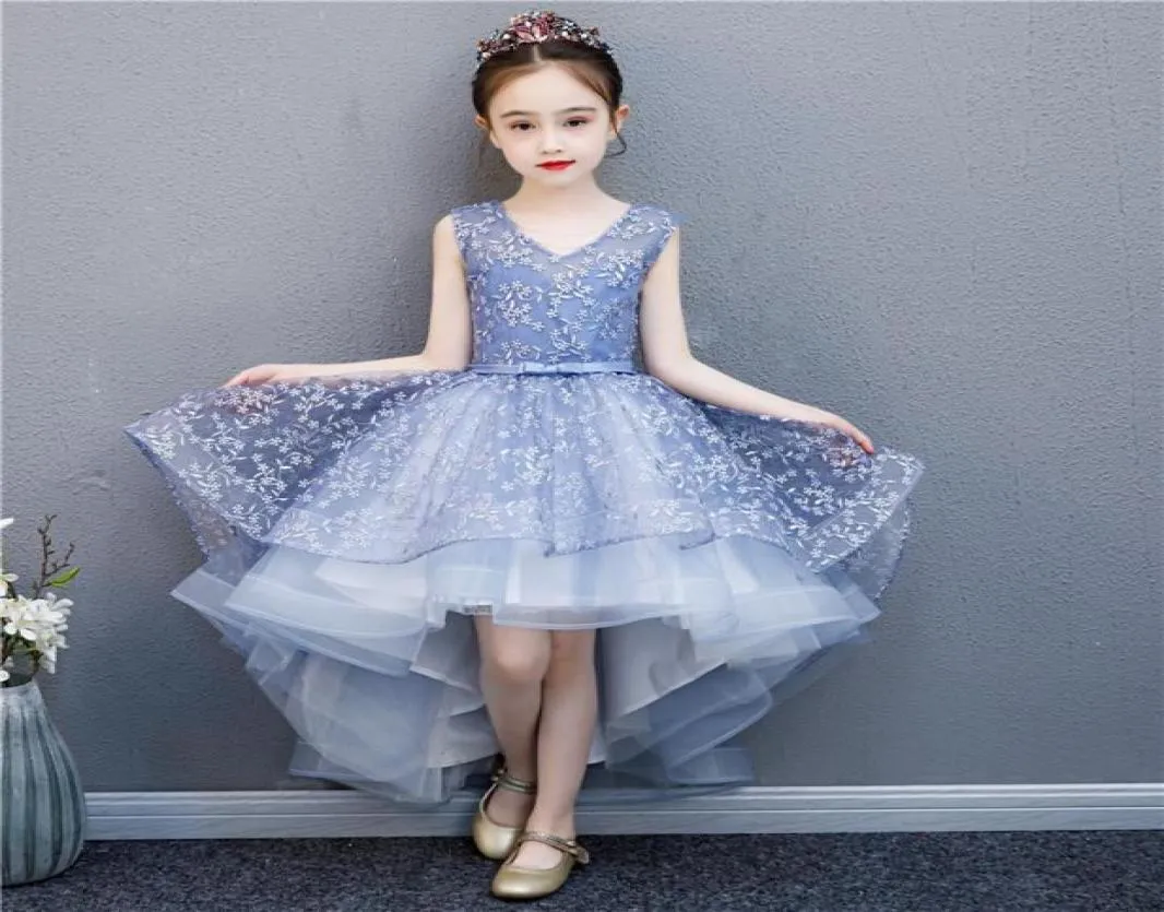 Little Girl Princess Dress Children039s Wedding Big Child Host Catwalk Piano Performance Clothes Western Style Ethnic Clothing2133559