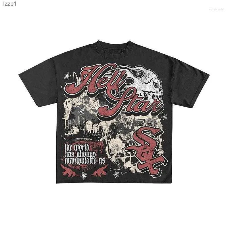 Mens Y2K T-Shirt Hip Hop Streetwear Punk Retro Graphic Shirt Harajuku Cotton Casual Tshirt Summer Short Sleeve Tees
