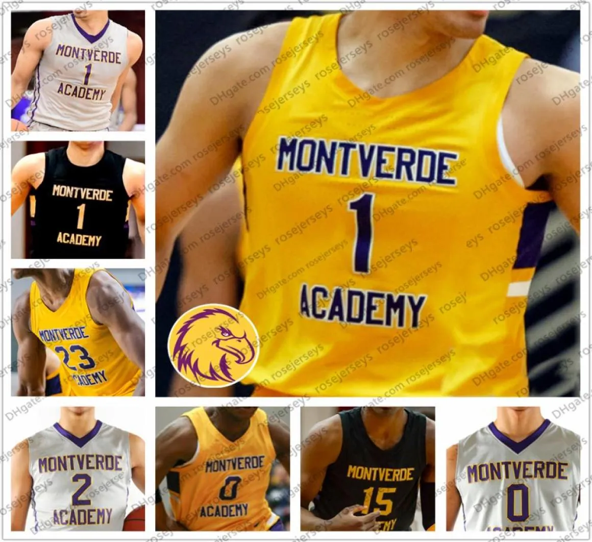 Basket-ball personnalisé Montverde Academ 1 Cade Cunningham 0 Dariq Whitehea 11 Scott Barnes 23 Day039ron Sharpe Hommes Jeunes Enfants High Sc1651936