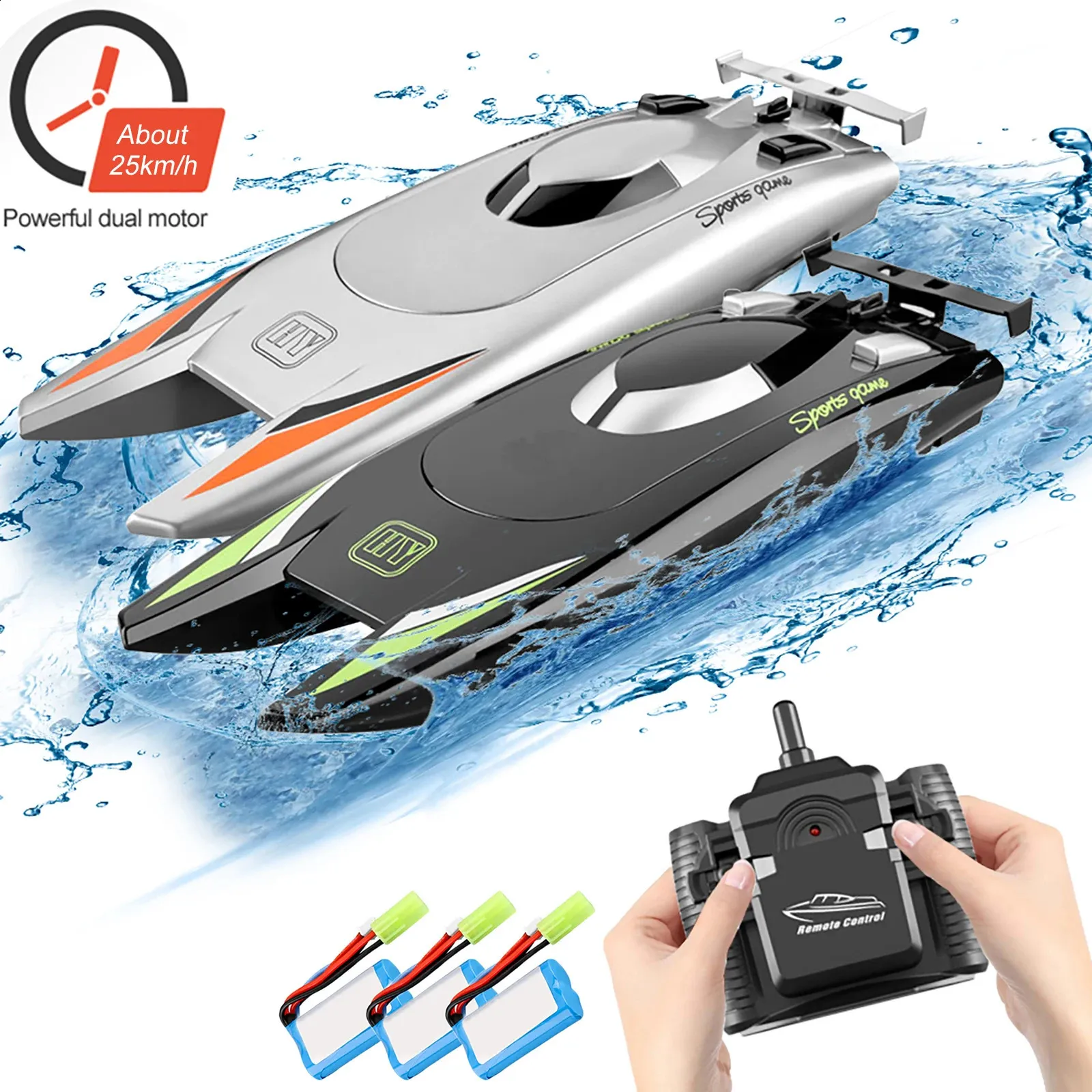 806 RC Boat 2.4 GHz 25KMH Höghastighet Remote Control Racing Ship Water Speed ​​Boat Barn Model Toy For Adults and Kids RC Toys 240223