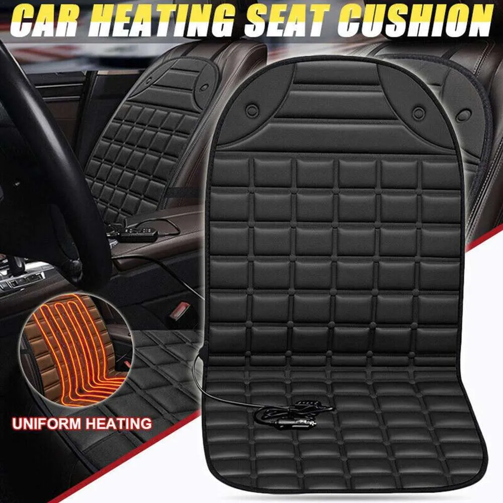 Calentador de 12 V, funda universal para asiento de coche con cojín de invierno con almohadilla de calentamiento rápido