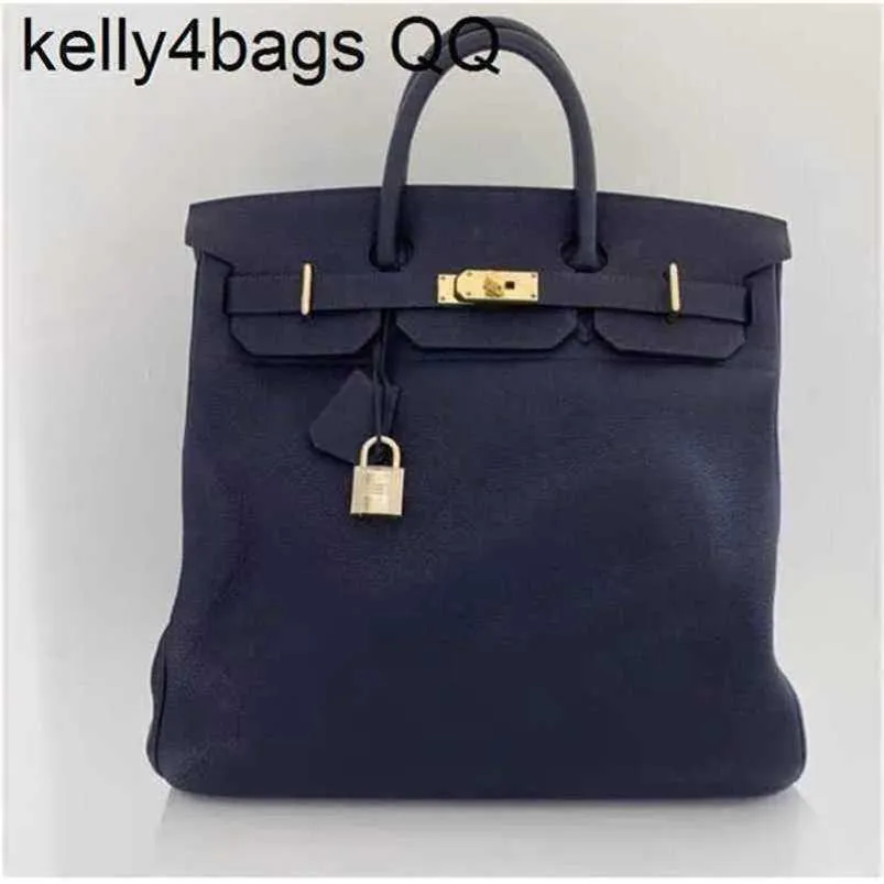 Borsa in pelle di vacchetta personalizzata Hac 50 cm stile Handswen fatta a mano di alta qualità Borsa Hac in vera pelle fatta a mano Handswen di alta dimensione da viaggio LeatJF1J